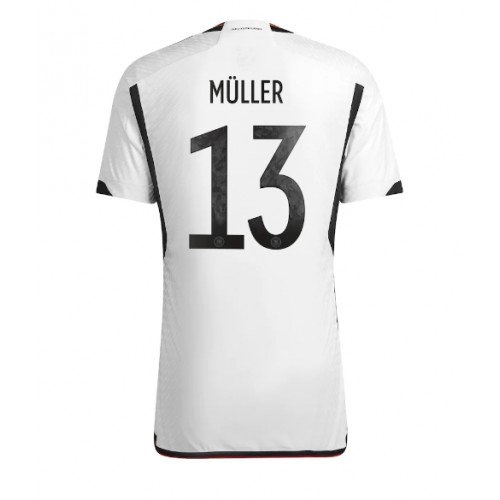 Germany Thomas Muller #13 Replica Home Stadium Shirt World Cup 2022 Short Sleeve